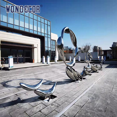WONDERS Custom Stainless Steel Fish Sculpture Mirror Finish Color