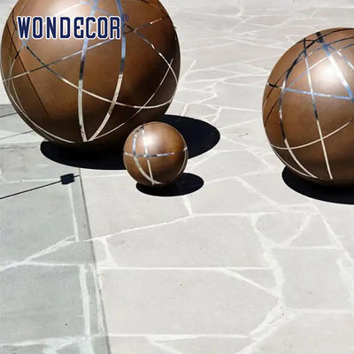 WONDERS Corten Steel Sculpture Outdoor Spherical Garden Sculpture
