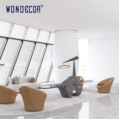 Custom Shape Modern Stainless Steel Table 130cm For Interior Decoration