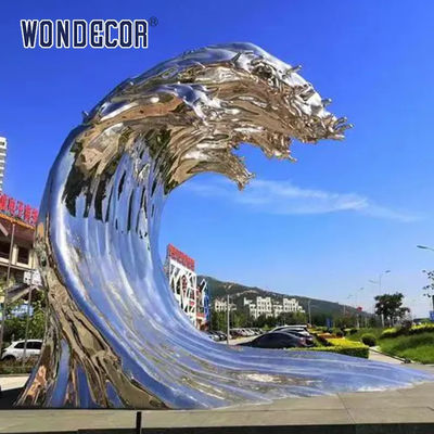 WONDERS Casting Stainless Steel Sculpture Metal Wave Sculpture 250cm