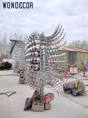 Large Forged Metal Sculpture 300cm Metal Kinetic Wind Sculpture