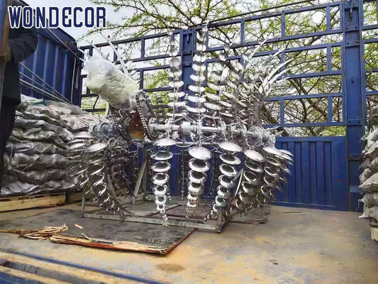 Large Forged Metal Sculpture 300cm Metal Kinetic Wind Sculpture
