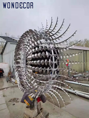 Large Forged Metal Sculpture 300cm Metal Kinetic Wind Sculpture
