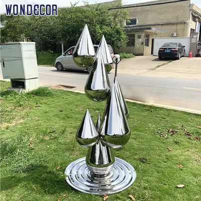 Garden Metal Decoration Abstract Raindrop Stainless Steel Sculpture