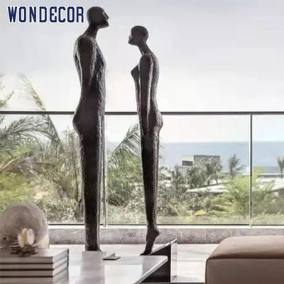 Outdoor Garden Decoration Metal Person Sculpture 192cm 3D Design