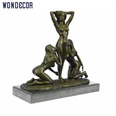 Nude Statue Woman Bronze Statues Sculpture Indoor Desktop Decoration