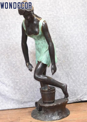 3D Bronze Statues Sculpture Customizable Color Lady Bronze Statue