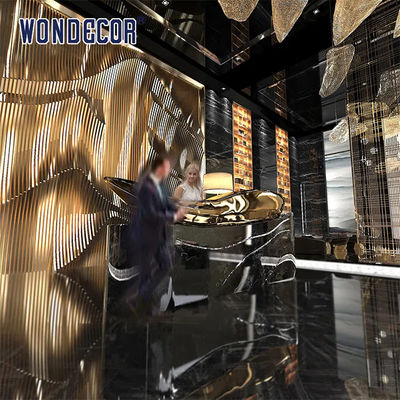 135cm Luxury Reception Desk Hotel Front Desk Large Fish Stainless Steel Sculpture