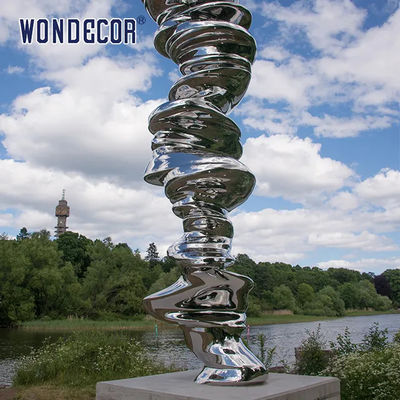 Abstract Rockery Casting Stainless Steel Sculpture 3D 2D 220cm