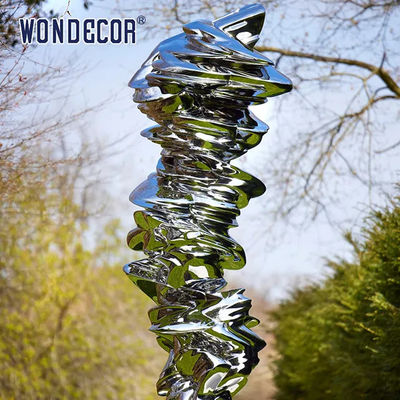 Abstract Rockery Casting Stainless Steel Sculpture 3D 2D 220cm
