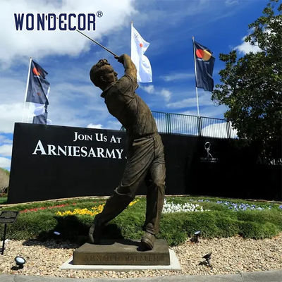 Customized Golf Player Bronze Athlete Statue For Outdoor Decoration