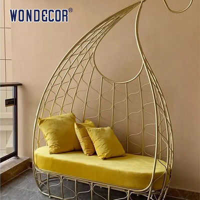 WONDERS Leaf Shaped Sofa And Lounge Chair Set  185cm Stainless Steel