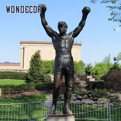 Customized Outdoor Decoration Bronze Boxer Statue Luxury