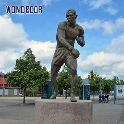 Customized Outdoor Decoration Bronze Boxer Statue Luxury