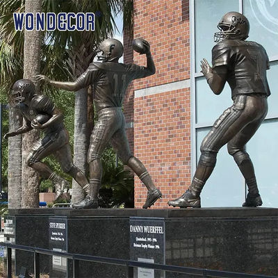 Outdoor Square Bronze Statues Sculpture 180cm Bronze Athlete Statue