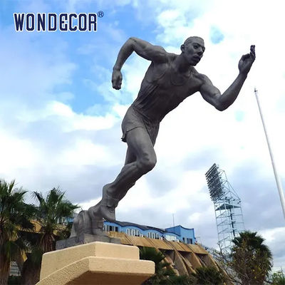 Outdoor Square Bronze Statues Sculpture 180cm Bronze Athlete Statue