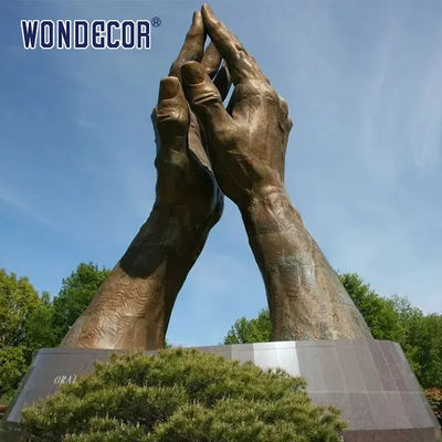Large outdoor decoration casting prayer hands Bronze sculpture