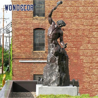 Custom Outdoor Garden Large Life Size Metal Bronze Human Sculptures Self Made Man Statue