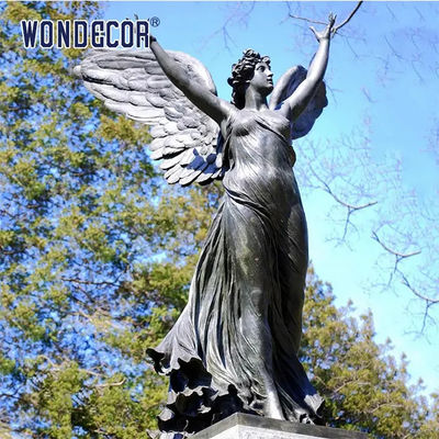 Garden Decoration  Life Size  Beautiful Guardian Angel Bronze Statue