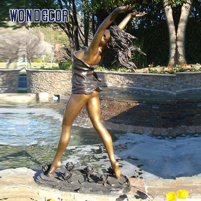 Customized Garden Decoration Life Size Bronze Dance Statue Of A Woman