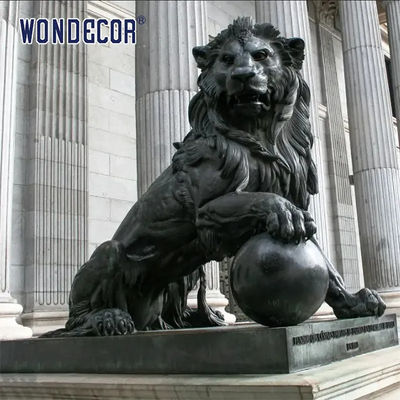 Life Size Lion Bronze Statue 110cm For Outdoor Square Garden Decoration