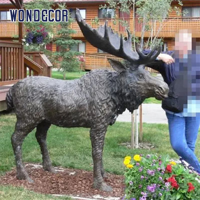 Cast Moose Custom Bronze Sculpture Metal Animal Handicrafts