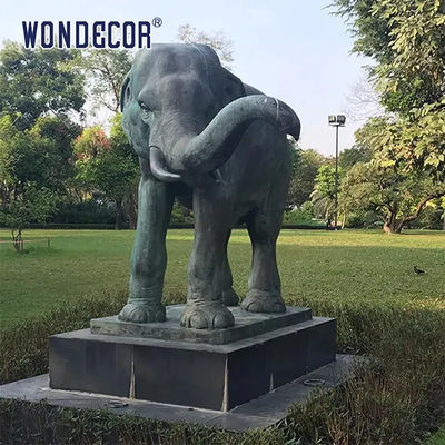 Square Custom Bronze Sculpture Cast Bronze Elephant Statue 230cm