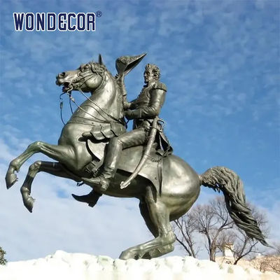 Large Memorial Design Outdoor Casting Bronze Cavalry Soldier Sculpture