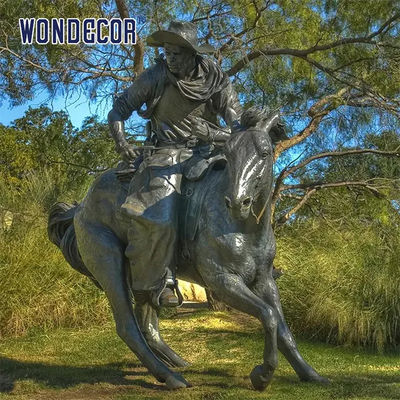 Large Memorial Design Outdoor Casting Bronze Cavalry Soldier Sculpture
