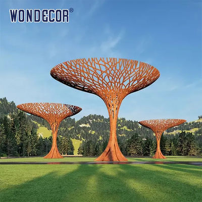 Park Square Garden Art Corten Sculpture Tree 230cm