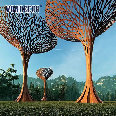 Park Square Garden Art Corten Sculpture Tree 230cm