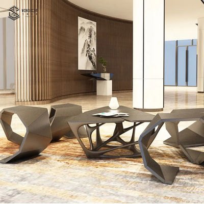 110cm Mirror Finish Metal Art Table Interior Decoration