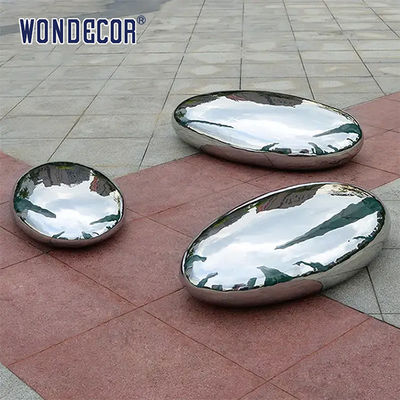 Geometry Cobble Stainless Steel Garden Sculptures 3 Dimensional