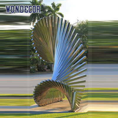 3d Stainless Steel Sculpture Artists Lottery Gradual Spiral Square Tube Geometry