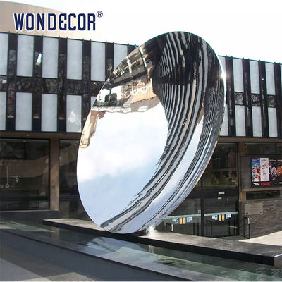 Customized Abstract Sky Oem Stainless Steel Garden Art Mirror Outdoor Decoration