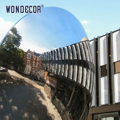 Customized Abstract Sky Oem Stainless Steel Garden Art Mirror Outdoor Decoration