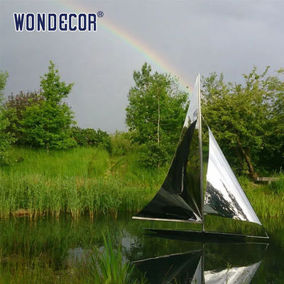 Customized Weather Proof Stainless Steel Outdoor Sculpture Decoration Abstract Sailing