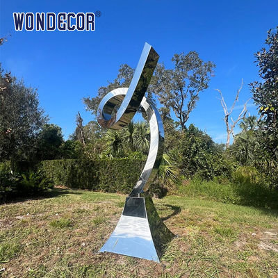 Smooth Forged Metal Sculpture Stainless Steel Twisted Spiral Column Geometry