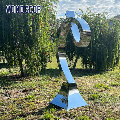 Smooth Forged Metal Sculpture Stainless Steel Twisted Spiral Column Geometry