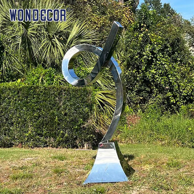 Smooth Forged Metal Sculpture Stainless Steel Twisted Spiral Column Geometry