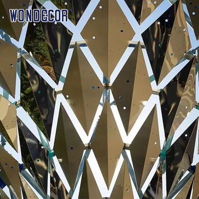 Large 3D Outdoor Stainless Steel Sculpture Garden Decoration Abstract Geometric Tree