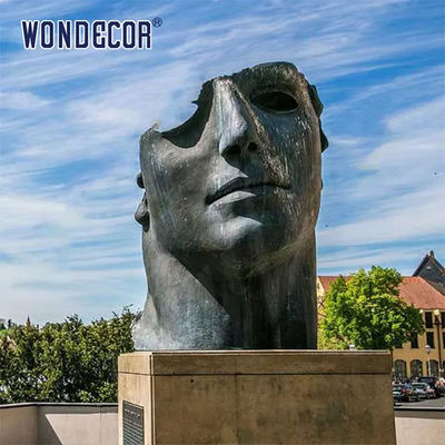 Decoration 3d Large Bronze Sculpture Art Abstract Face Elegantly Crafted