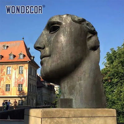 Decoration 3d Large Bronze Sculpture Art Abstract Face Elegantly Crafted