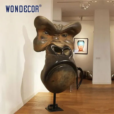 Orangutan Face Bronze Statues Sculpture Captivating