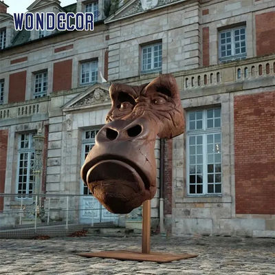 Orangutan Face Bronze Statues Sculpture Captivating