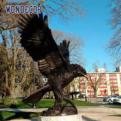 Winged Eagle Carving Bronze Statues Sculpture Artistic