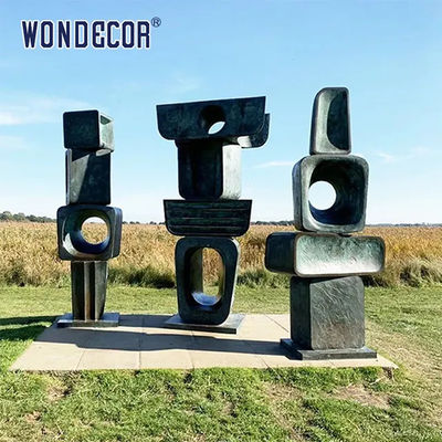 Outdoor Garden 3D Bronze Statues Sculpture Metal Decoration Large Modern Geometric Art
