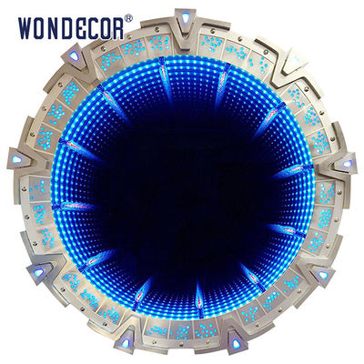 Customized Metal Wall Art Sculpture Modern Lighting Circular Stainless Steel Decoration