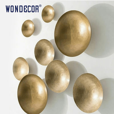 Customized Geometry Metal Wall Art Sculpture Round Bowl Heavy Weight