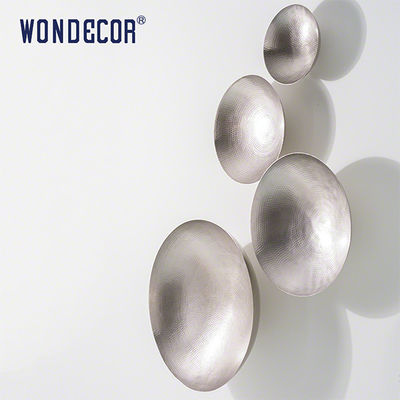 Customized Geometry Metal Wall Art Sculpture Round Bowl Heavy Weight